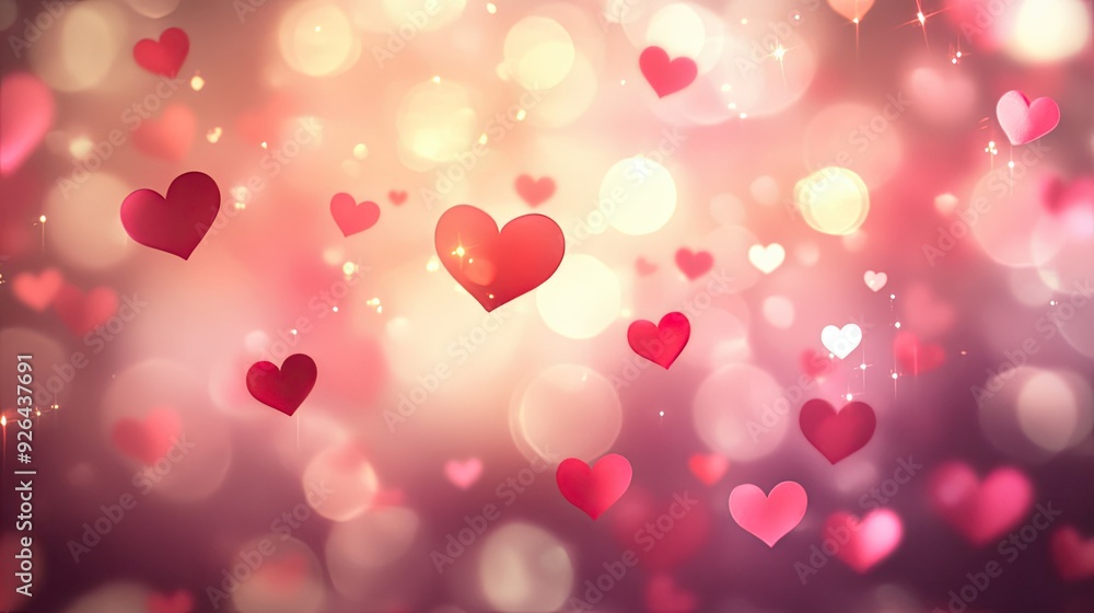 Soft and blurred Valentine's Day background in EPS 10, featuring a gentle mix of hearts and bokeh effects in romantic red and pink hues. - Soft and blurred Valentine's Day background in EPS 10, featuring a gentle mix of hearts and bokeh effects in romantic red and pink hues. -