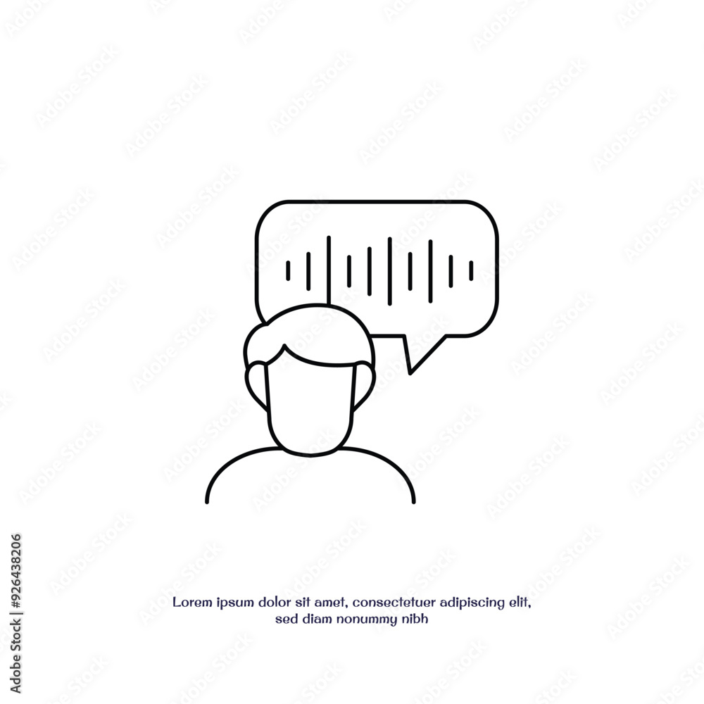intonation outline icon vector design good for web or mobile app intonation outline icon vector design good for web or mobile app