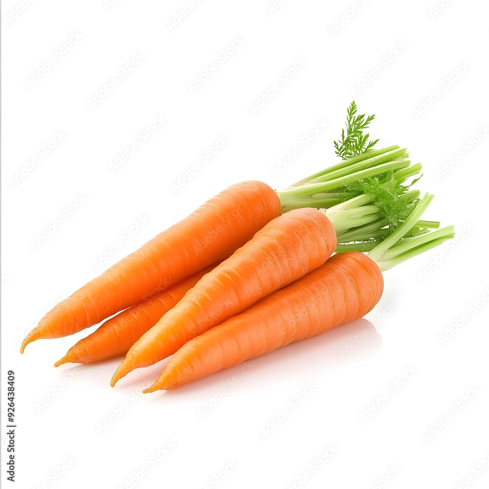 Bunch of carrots, Carrots, isolated on white background, Sharp details 4k Bunch of carrots, Carrots, isolated on white background, Sharp details 4k