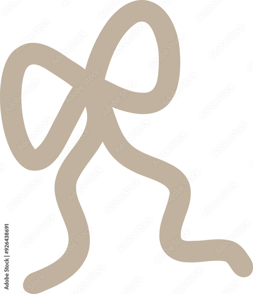 Hand-Drawn Doodle Bow Illustration Hand-Drawn Doodle Bow Illustration
