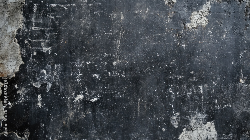 Fototapeta premium Textured dark concrete background with an aged, industrial look, ideal for creating bold and impactful design banner elements.