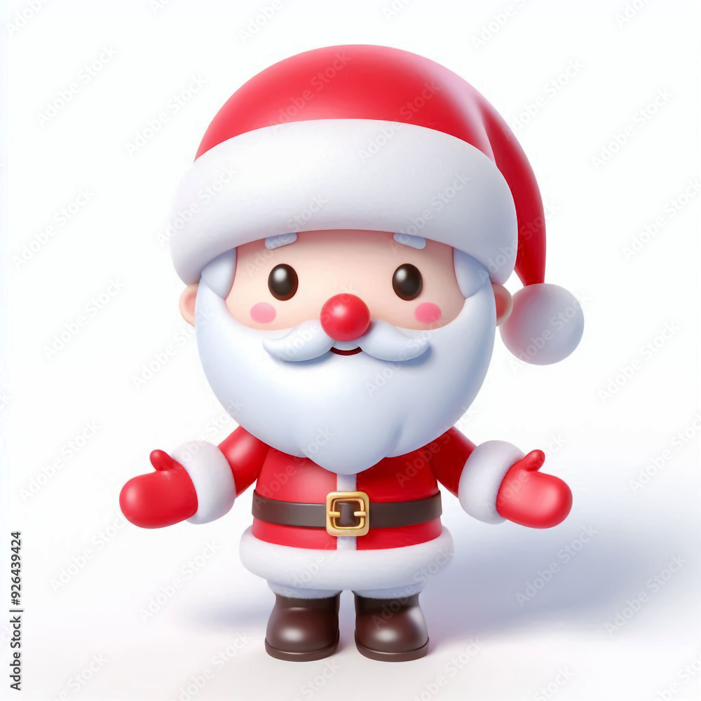 Funny Santa Claus cartoon on white background. Time to celebrate Christmas Funny Santa Claus cartoon on white background. Time to celebrate Christmas