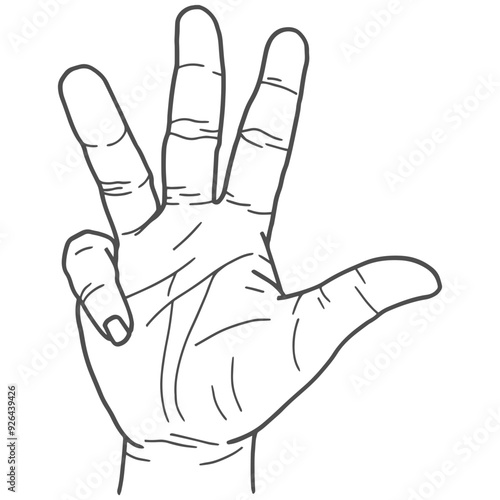 fold the little finger