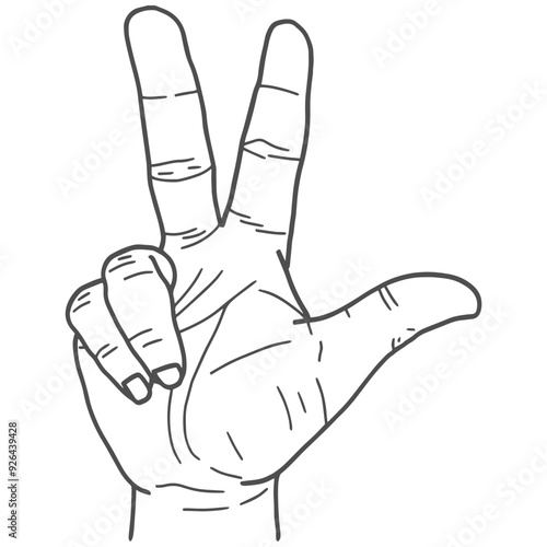 raise three fingers