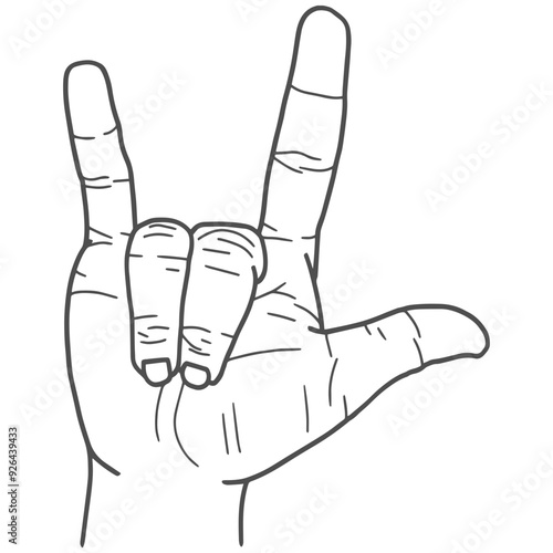 metal symbol finger