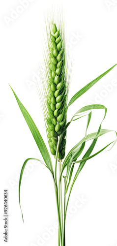 wheat ears isolated on white background