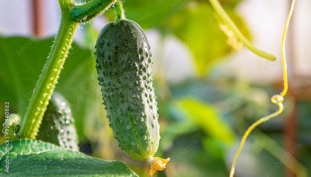 Ripe and fresh cucumbers on bush. Organic agriculture. Natural and healthy food. Autumn harvest Ripe and fresh cucumbers on bush. Organic agriculture. Natural and healthy food. Autumn harvest