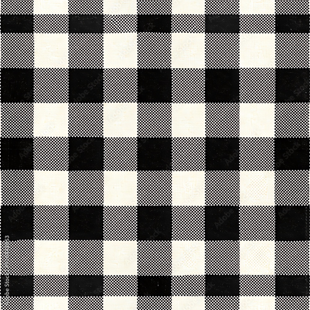 Checkered Background With White and Black Squares. Checkered Background With White and Black Squares.