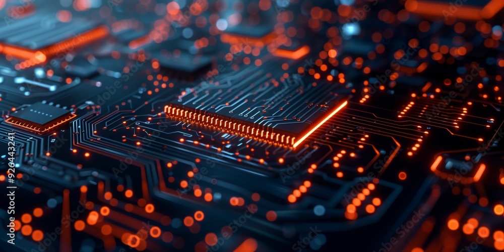 Abstract background with microchips and abstract light, dark and light contrasts. Abstract background with microchips and abstract light, dark and light contrasts.
