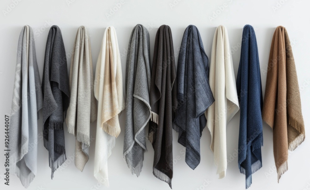 Minimalist Textile Arrangement in Neutral Tones Minimalist Textile Arrangement in Neutral Tones