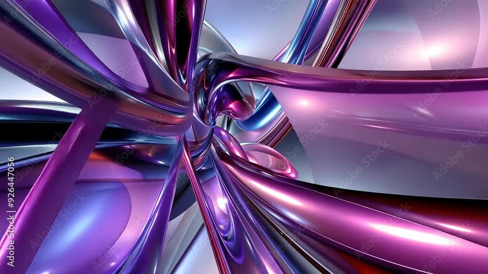 Metallic whirl of purple blue abstract design Metallic whirl of purple blue abstract design