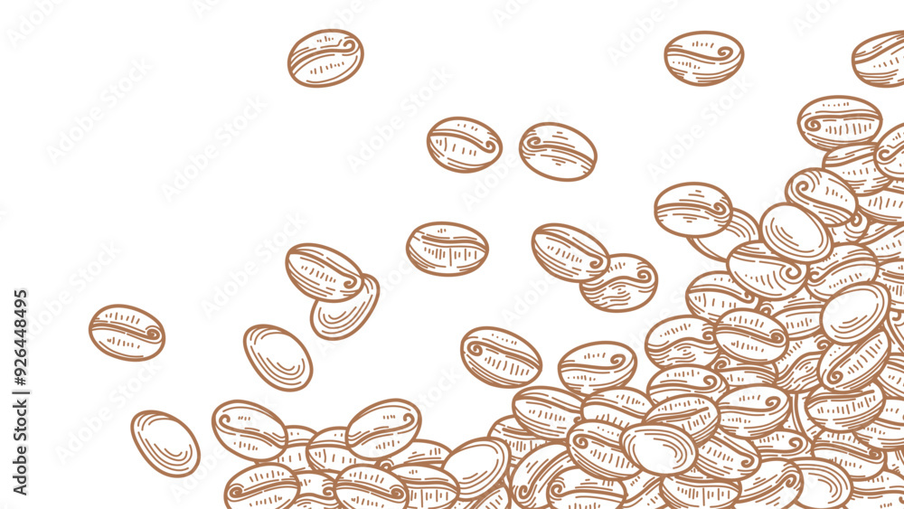 coffee background. Coffee beans frame background. Coffee beans wallpaper. Coffee Beans Illustration for packaging. coffee background. Coffee beans frame background. Coffee beans wallpaper. Coffee Beans Illustration for packaging.