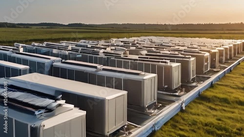 Aerial View of a Large-Scale Battery Storage System