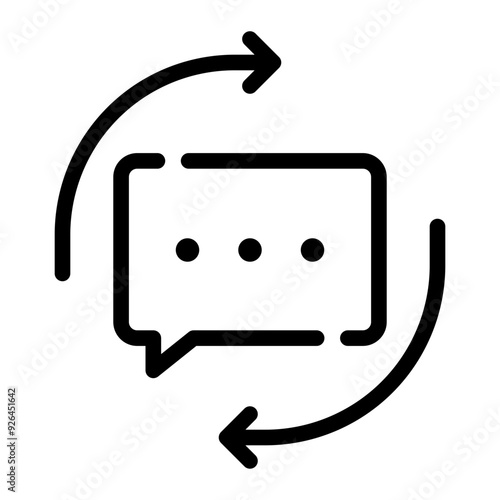 feedback loop line icon