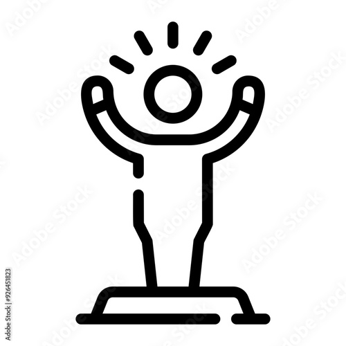 willpower line icon