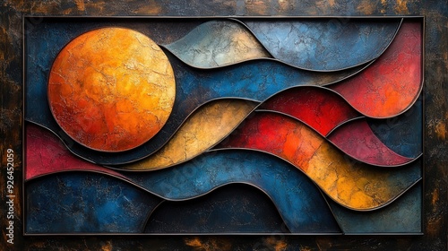 A unique and abstract artwork that visually interprets the concept of labor