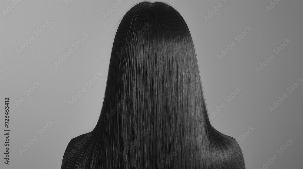Fototapeta premium modern hairstyle with straight