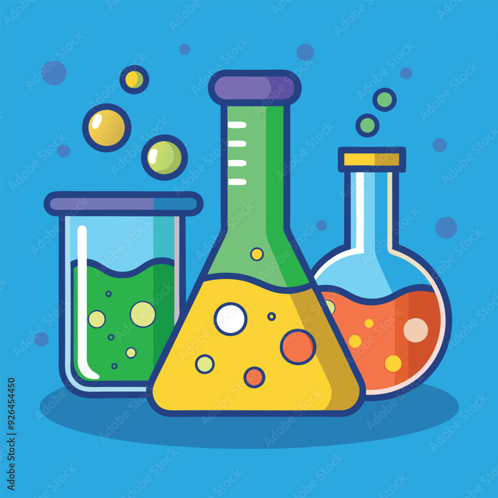 Laboratory Beakers Vector Design Illustration Laboratory Beakers Vector Design Illustration