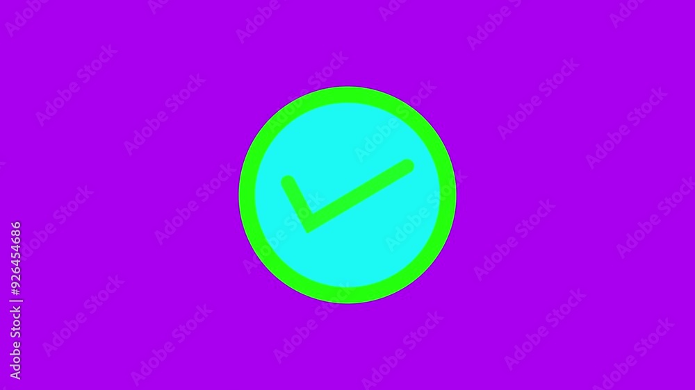 Modern green check mark icon animation on a good background. Success, correct or right choice icon animation in 4k video. Modern green check mark icon animation on a good background. Success, correct or right choice icon animation in 4k video.