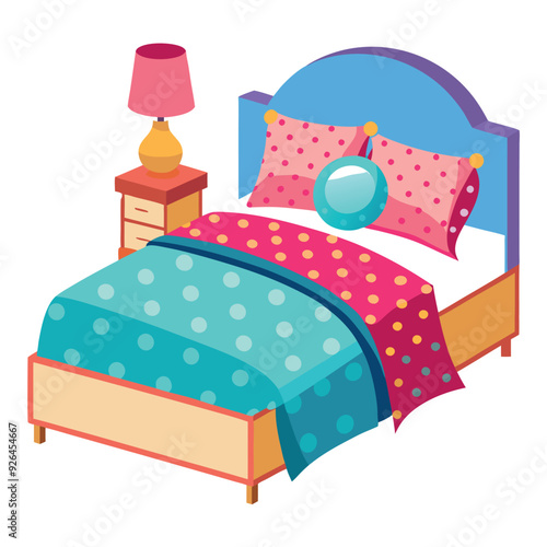 Cozy Bedding Set Vector Design Illustration