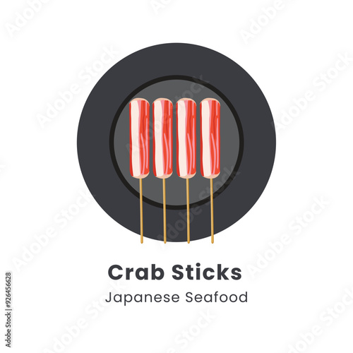 Hand drawn vector illustration of crab sticks