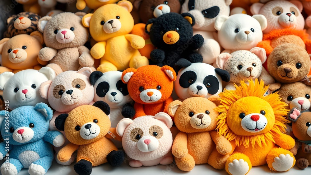 A pile of cute stuffed animals A pile of cute stuffed animals