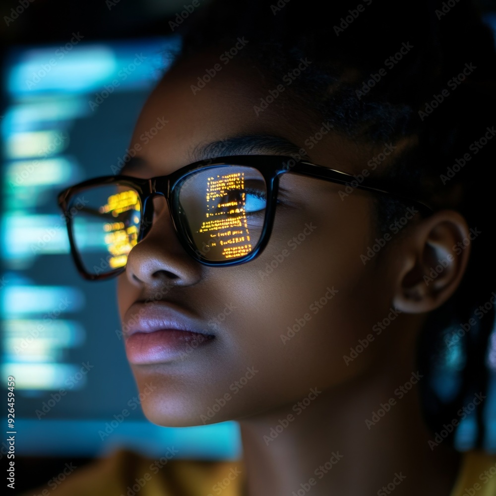 Inclusive Digital Education: African American IT Student Mastering Computer Science, Coding, and AI. Abstract Creative Pattern for Online Learning, Cybersecurity, and Artificial Intelligence. Dreamy 4 Inclusive Digital Education: African American IT Student Mastering Computer Science, Coding, and AI. Abstract Creative Pattern for Online Learning, Cybersecurity, and Artificial Intelligence. Dreamy 4