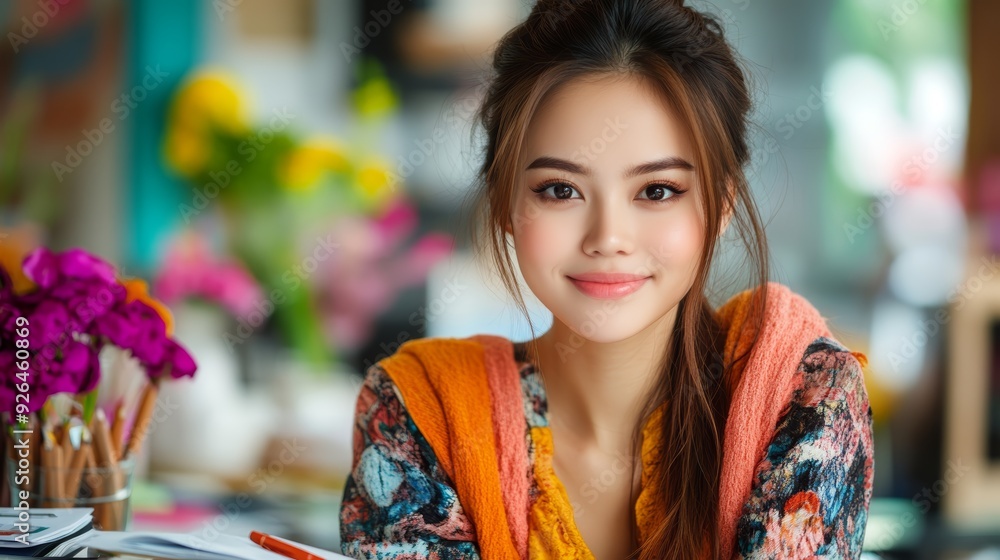 portrait of a woman in the city