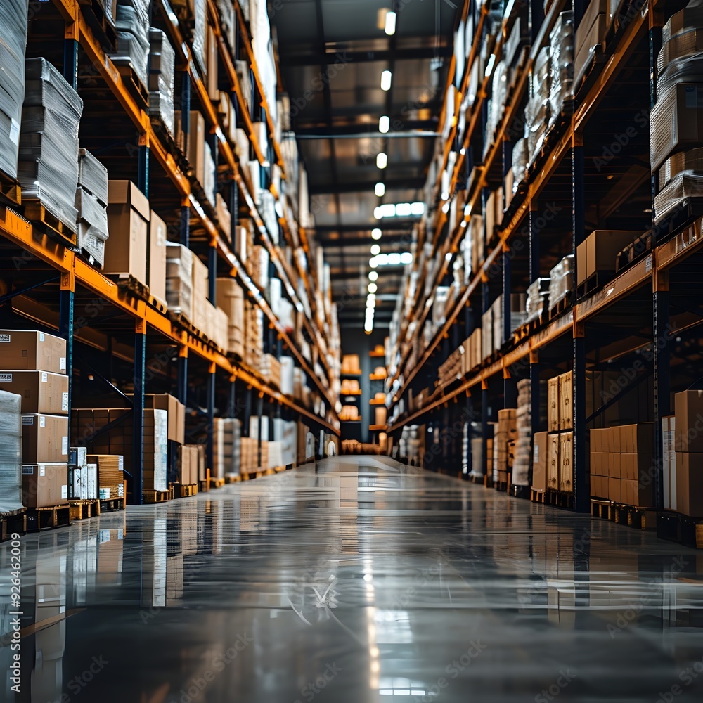 Fototapeta premium Advanced Logistics Center with Inventory Forecasting and Demand Planning Tools