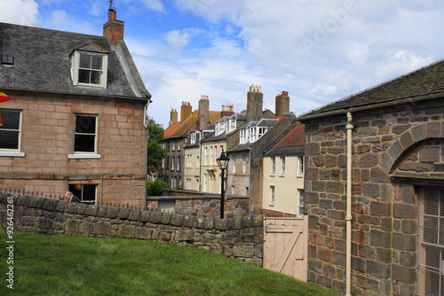 Historic Berwick upon Tweed town walls, the Border Town in Northumberland England 2.5 mile from Scotland	 photo