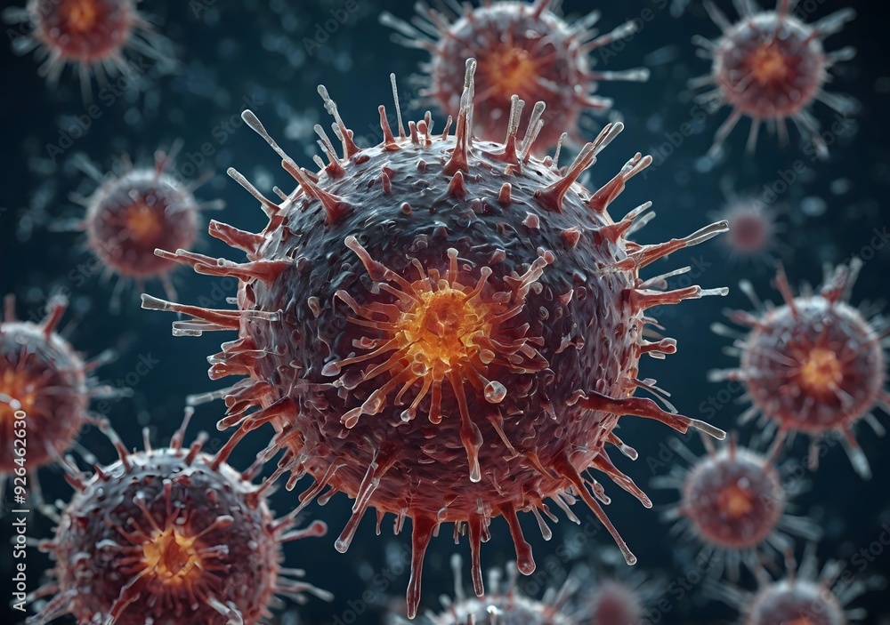 Obraz premium A microscopic view of a virus