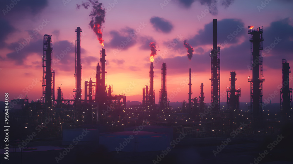 Industrial sunset skyline automation meets progress Industrial sunset skyline automation meets progress
