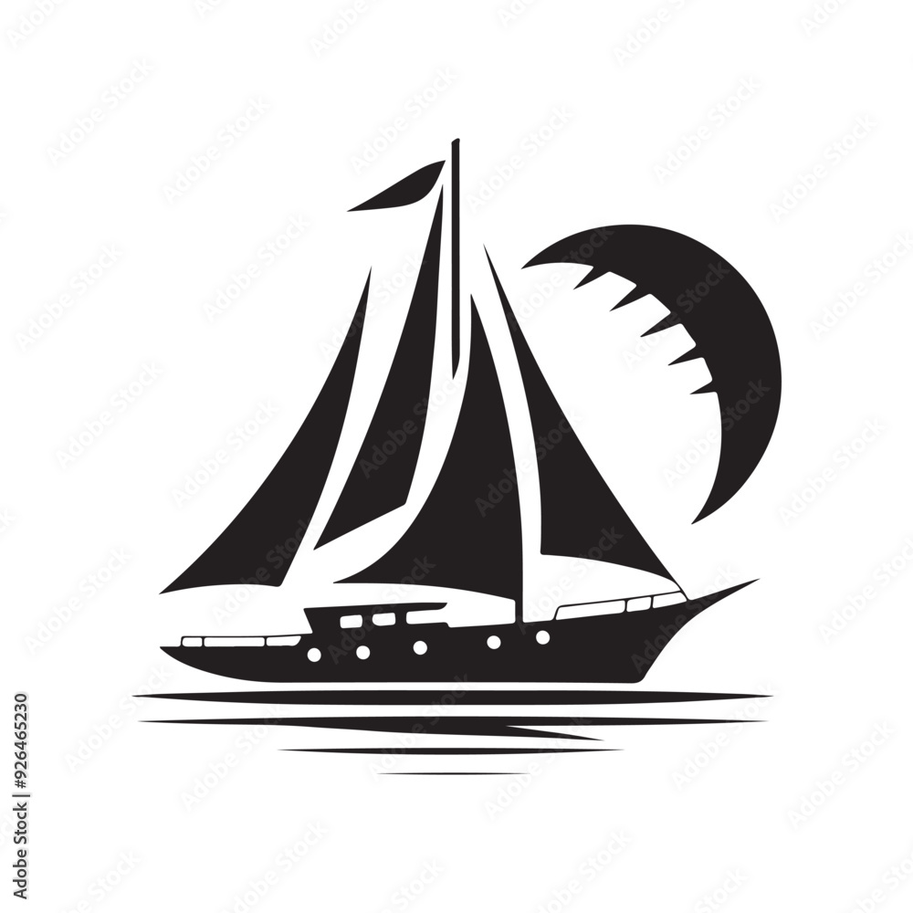 Sailboat logo design template icon Sailboat logo design template icon