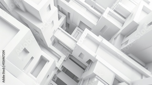 Wallpaper Mural White architectural minimalism background or screensaver. Future urbanistic theme. Torontodigital.ca