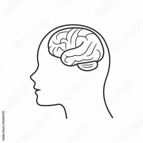 brain black icon isolated on white