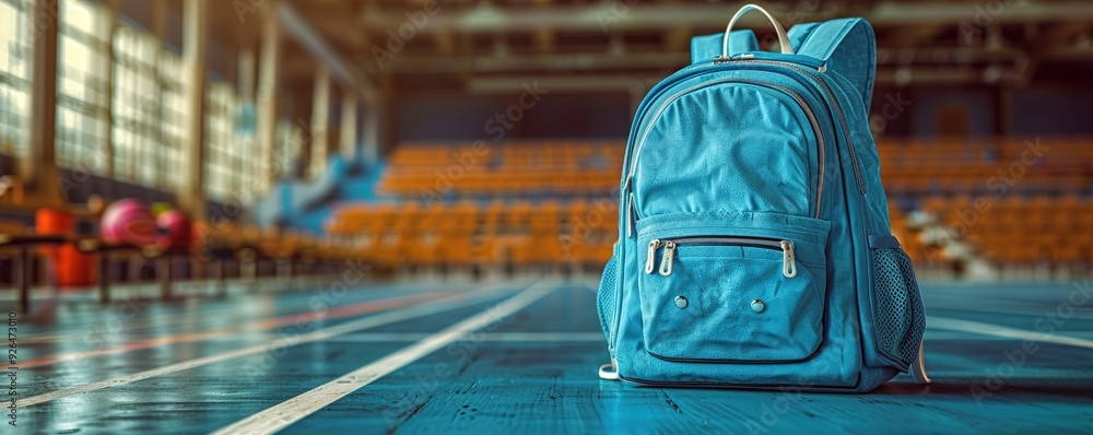 Obraz premium Blue school backpack