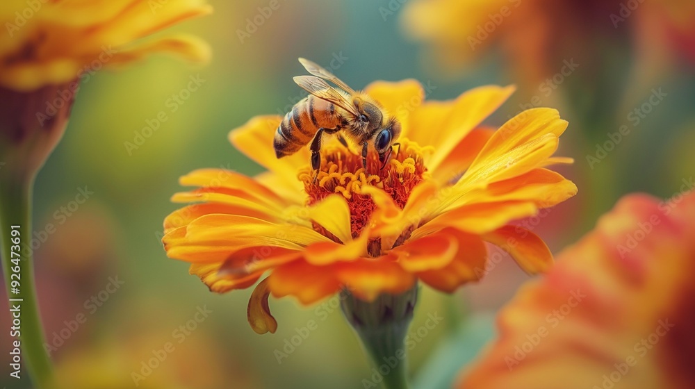 bee collecting nectar from a flower bee collecting nectar from a flower