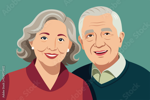 Grandmother and grandfather together. Grandparents. Elderly couple. A man and a woman of old age
