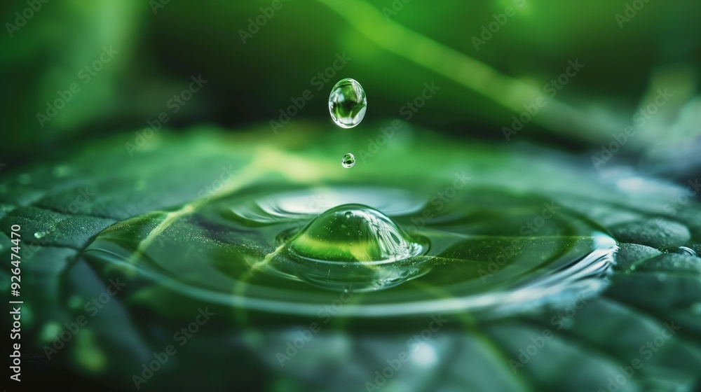 macro of a drop of water slowly falling macro of a drop of water slowly falling