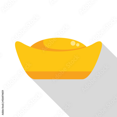 Chinese gold ingot representing wealth and prosperity for lunar new year celebrations