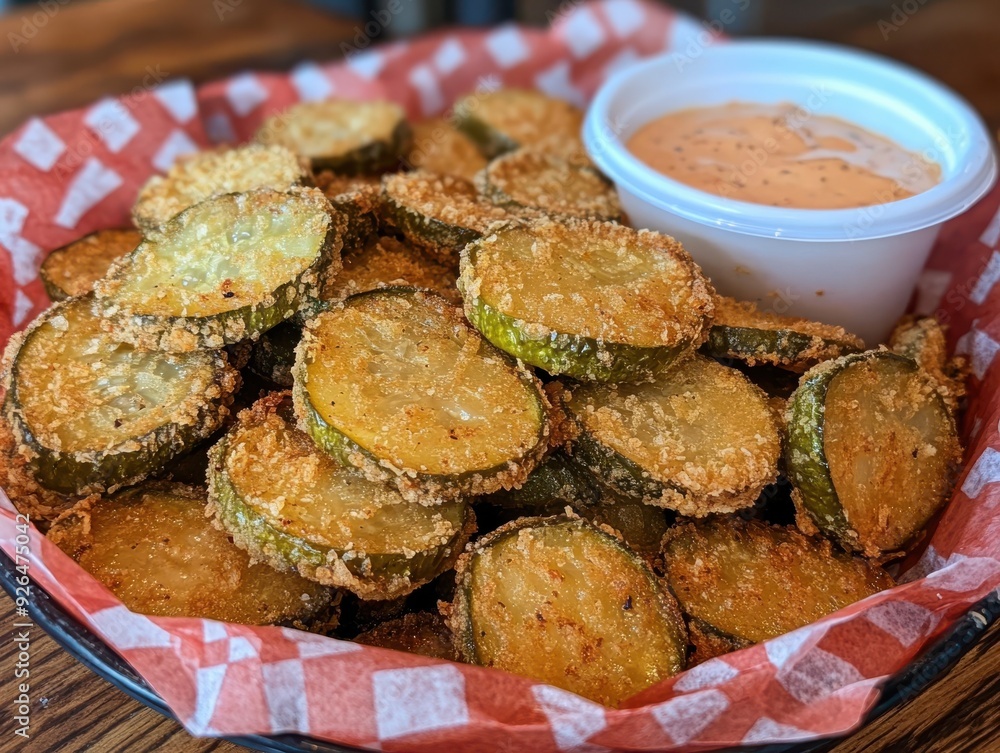 Fried zucchini slices with dipping sauce
Fried zucchini slices with dipping sauce