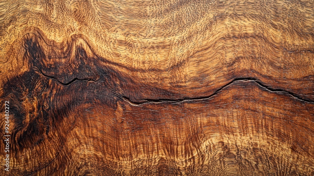 Naklejka premium Cozy Rustic Oak Wood Grain Texture Close-up on Kitchen Countertop for Warm Designs