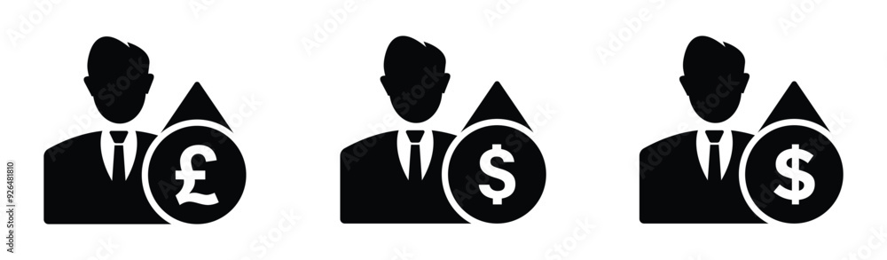 Salary increase flat vector icon designs concepts Salary increase flat vector icon designs concepts