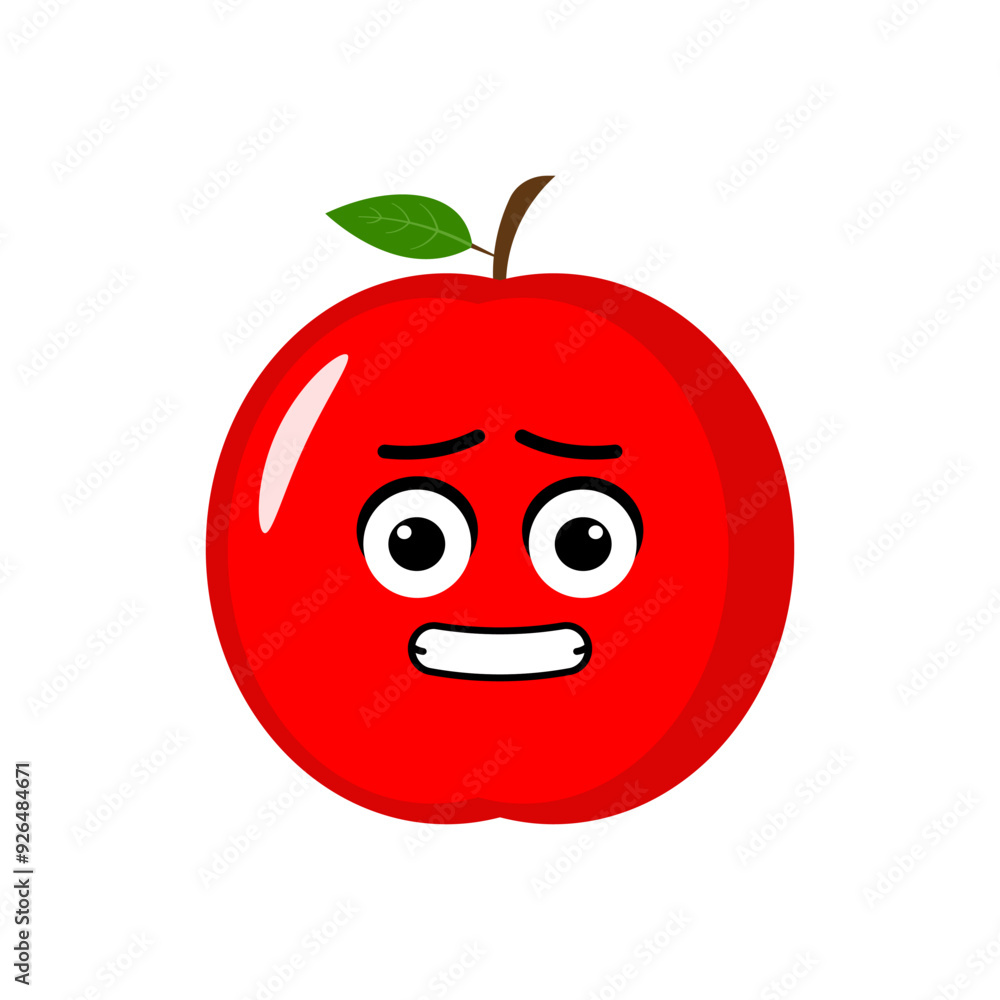 red apple icon emoji vector illustration. Illustration apple isolated on white backgrounds red apple icon emoji vector illustration. Illustration apple isolated on white backgrounds