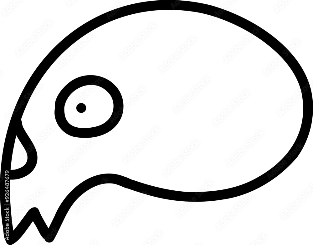 Hand Drawn Doodle Skull Outline Hand Drawn Doodle Skull Outline