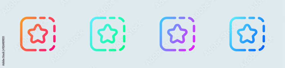 Favourite line icon in gradient colors. Star signs vector illustration. Favourite line icon in gradient colors. Star signs vector illustration.