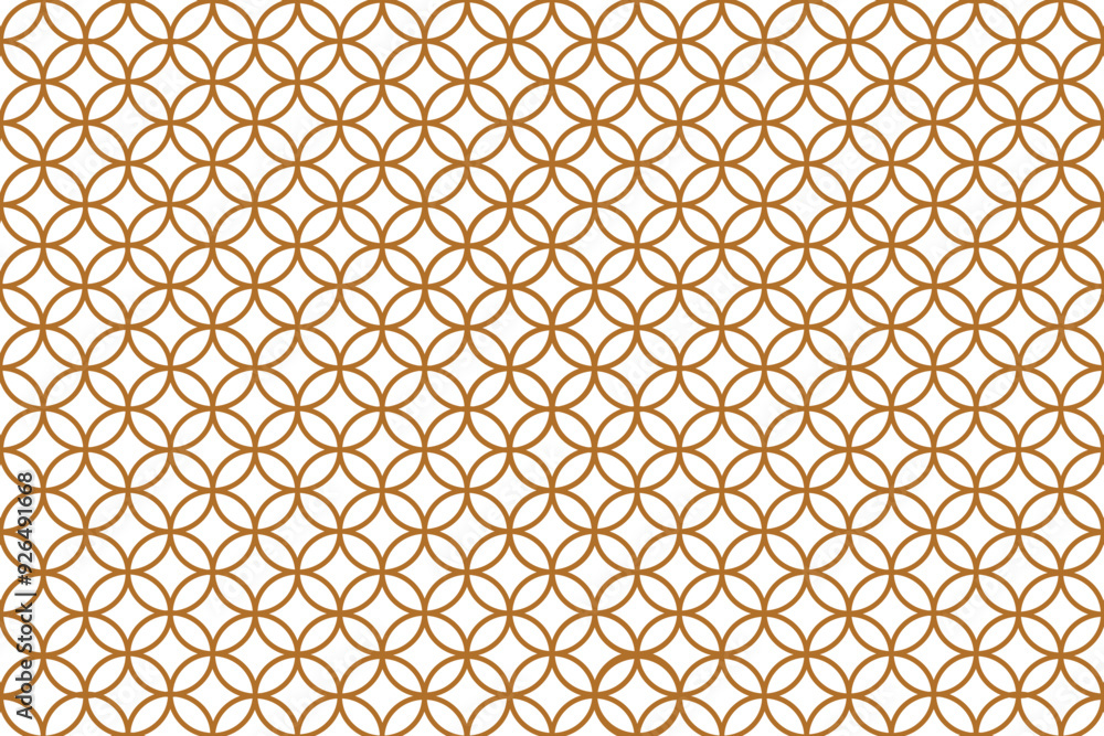 Fototapeta premium golden circle seamless pattern 