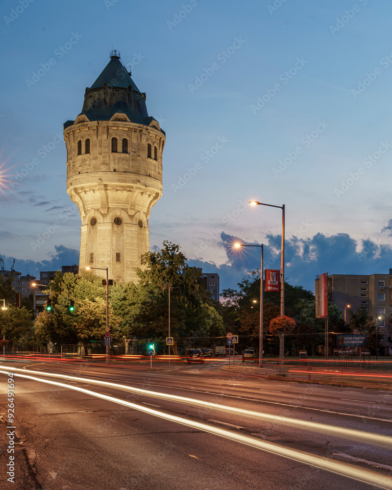Grand watertower whati is the symbol of Ujpest district in Budapest. Hungarian name is Ujpesti viztorony Grand watertower whati is the symbol of Ujpest district in Budapest. Hungarian name is Ujpesti viztorony