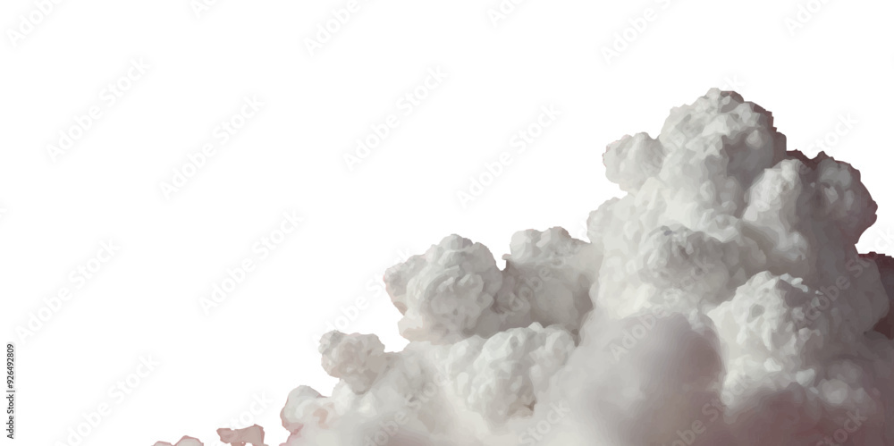Vector realistic cutout clean cloud of smoke or fog. Fog or cloud on an isolated transparent background. Haze fog clouds on transparent background. Vector realistic cutout clean cloud of smoke or fog. Fog or cloud on an isolated transparent background. Haze fog clouds on transparent background.