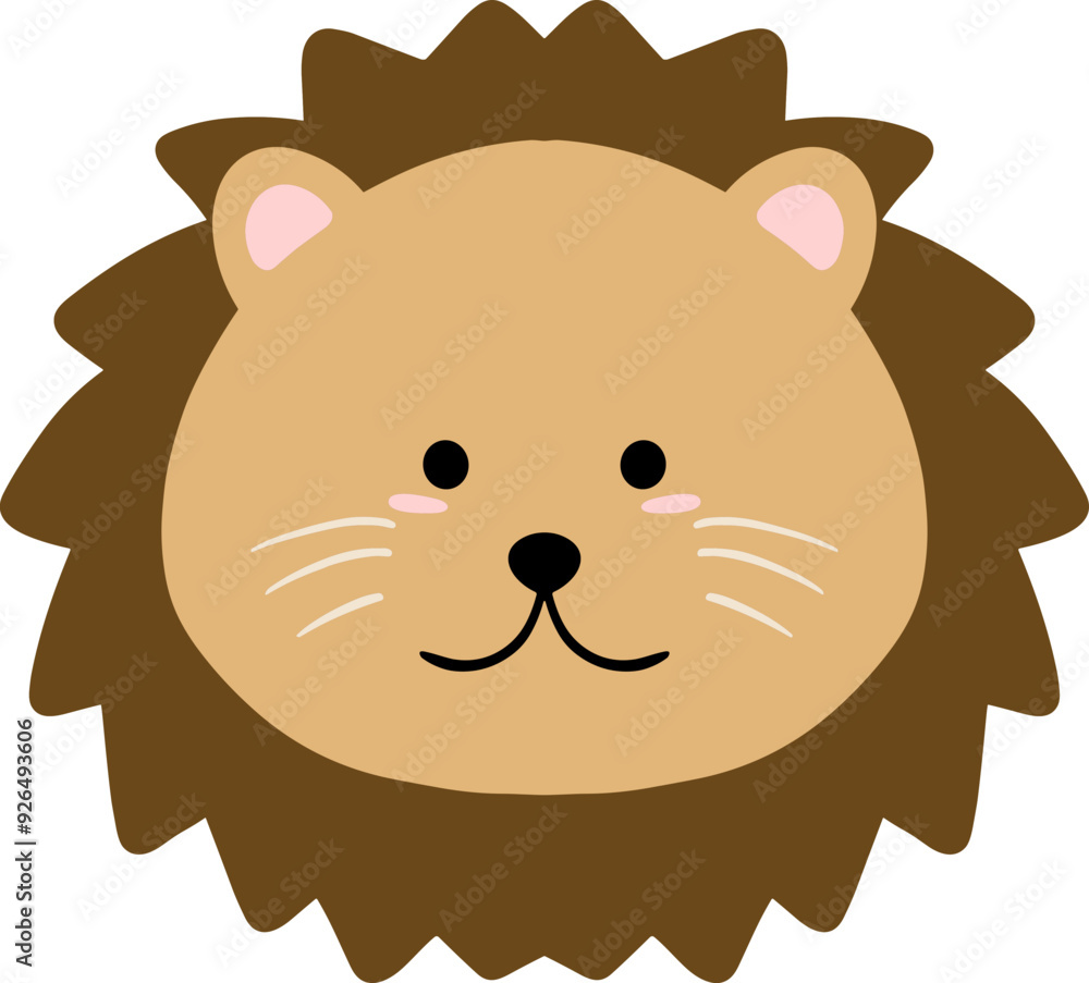 Cute Doodle Lion Illustration Cute Doodle Lion Illustration